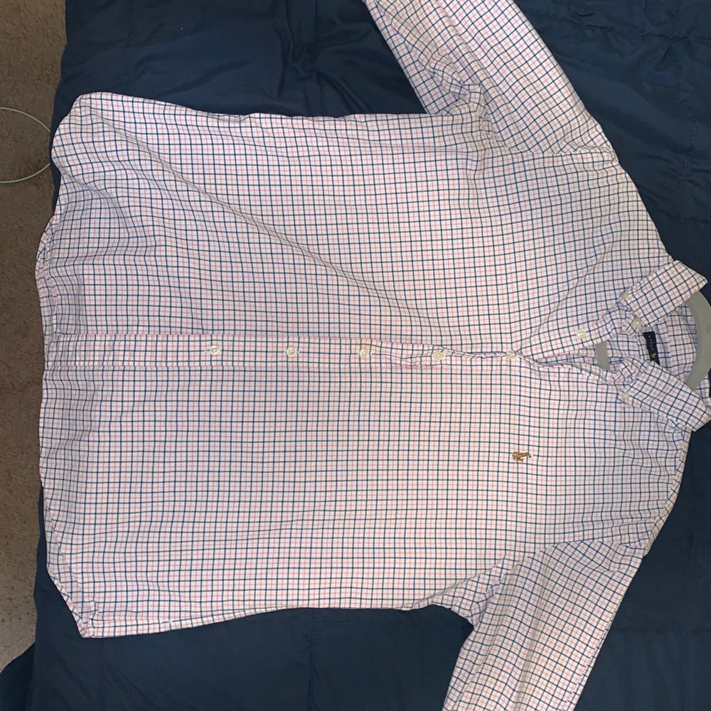 Polo Ralph Lauren Pink and White Button Up